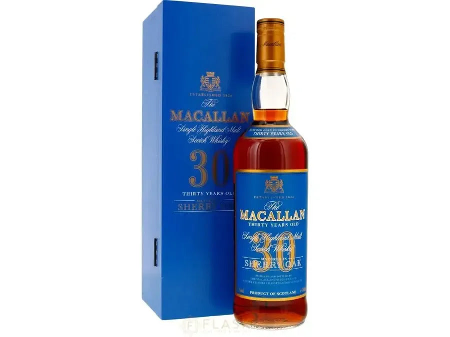 Macallan 30 Year Old Sherry Oak Blue Box – The Rare Whiskey Shop Macallan 30 Year Old Sherry Oak Blue Box – The Rare Whiskey Shop