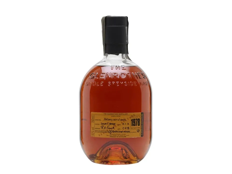 Glenrothes 1978 Single Malt Scotch Whisky Bottled 1999