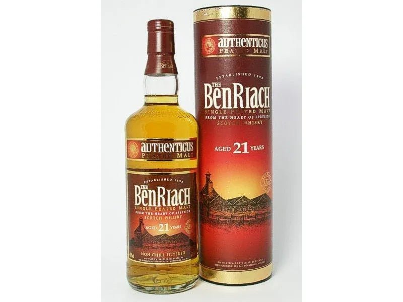Benriach 21 Year Old Authenticus Peated Malt 750ml - The Rare Whiskey Shop
