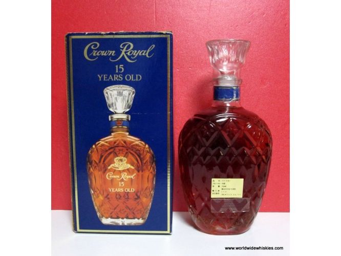 Crown Royal 15 Year Old Vinyl Label Japanese Export 750ml - The Rare Whiskey Shop
