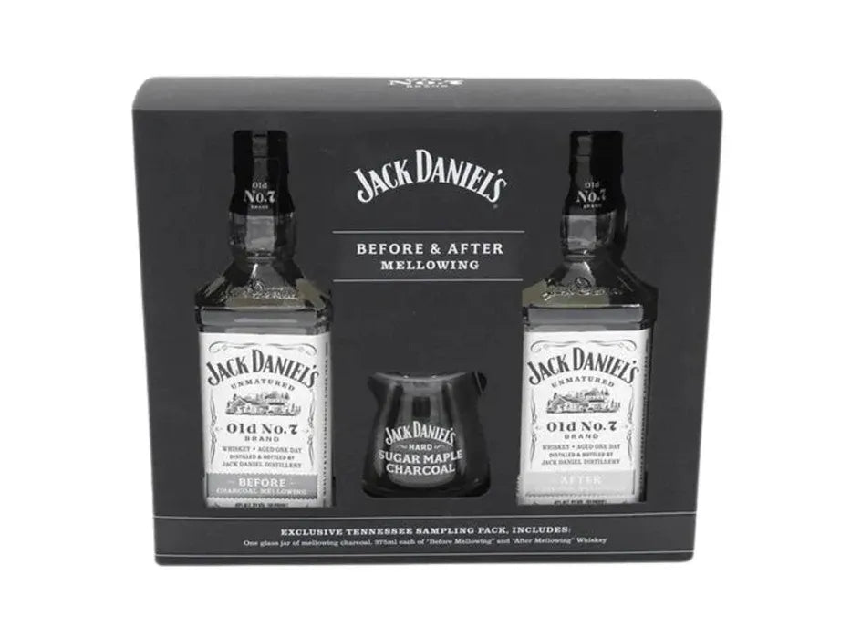 Jack Daniel's Old No. 7 Brand Before and After Charcoal Mellowing Set 375ml - The Rare Whiskey Shop