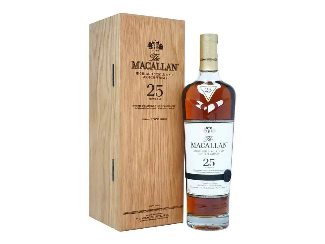 Macallan 25 Year Old Sherry Oak Single Malt Scotch 750ml - The Rare Whiskey Shop